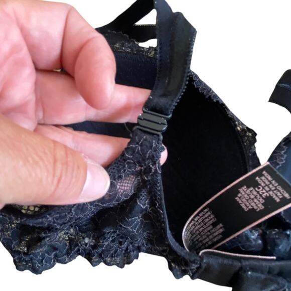 Victoria's Secret Black and Brown Demi T-Shirt Bras Size 32C - Picture 3 of 11
